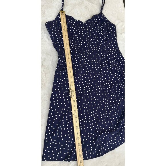 41 Hawthorn Beatriz Scallop Detail Dress Navy Polka Dot L NWT - Picture 15 of 16